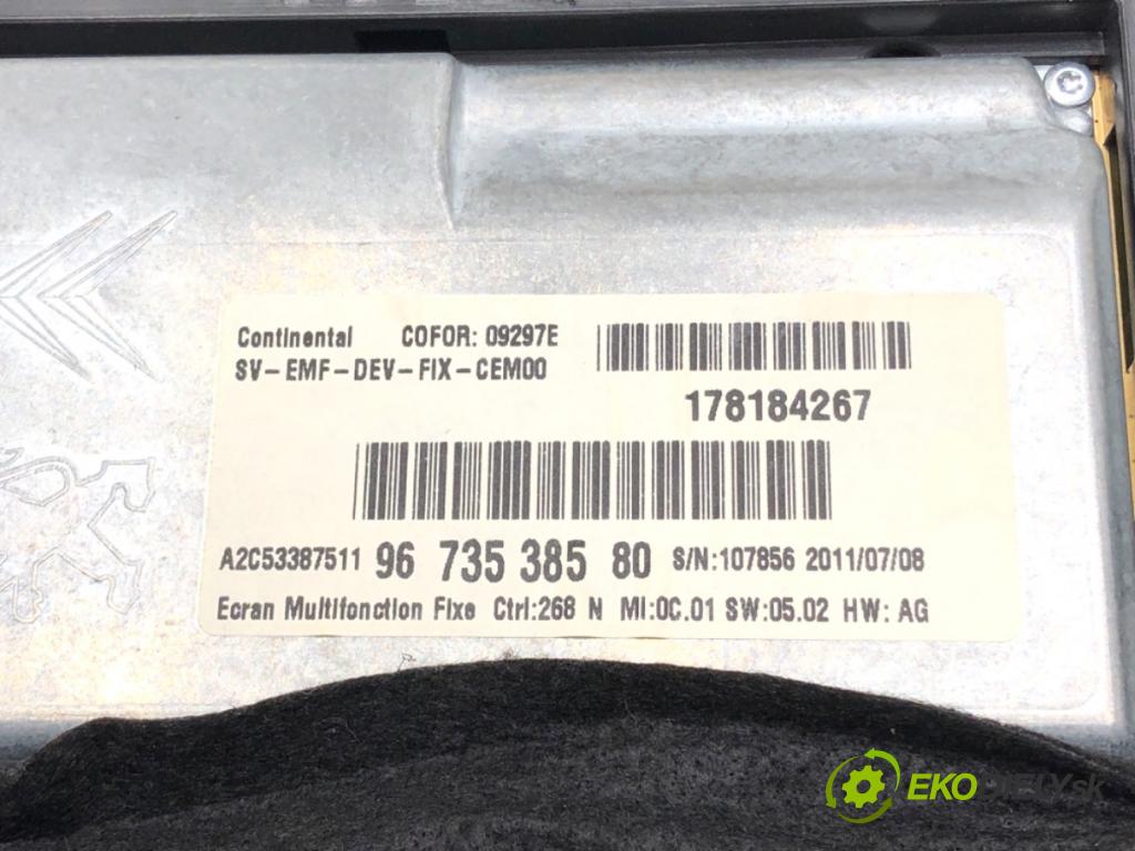 CITROEN C4 PICASSO I nadwozie wielkoprzestrzenne (MPV) (UD_) 2006 - 2015    2.0 HDi 165 120 kW [163 KM] olej napędowy 2010 - 2013  Prístrojovka 9673538580 (Prístrojová doska, displej)