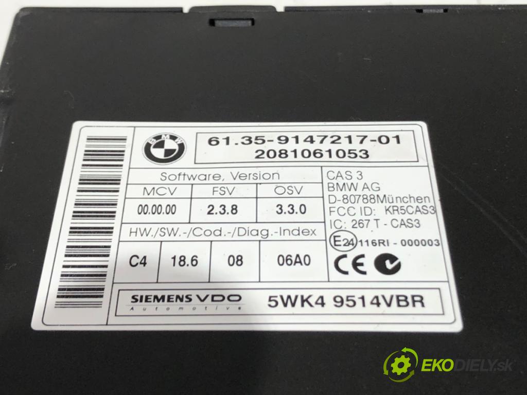 BMW 5 Touring (E61) 2004 - 2010    520 i 125 kW [170 KM] benzyna 2007 - 2010  modul CAS 9147217