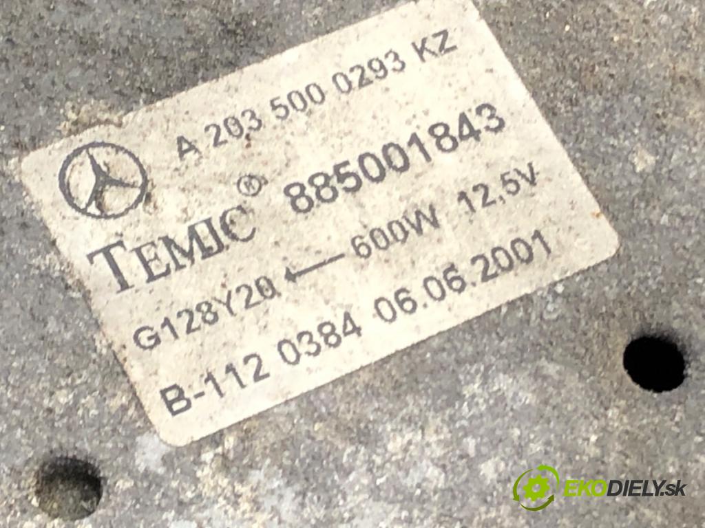 MERCEDES-BENZ KLASA C (W203) 2000 - 2007    C 200 Kompressor (203.045) 120 kW [163 KM] benzyna 2000 - 2002  ventilátor chladiče A2035000293 (Ventilátory)