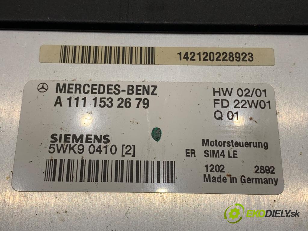 MERCEDES-BENZ W203 sedan 2001 120 kW C 200 Kompressor (203.045) 1998 řídící jednotka motora A1111532679 (Řídící jednotky)