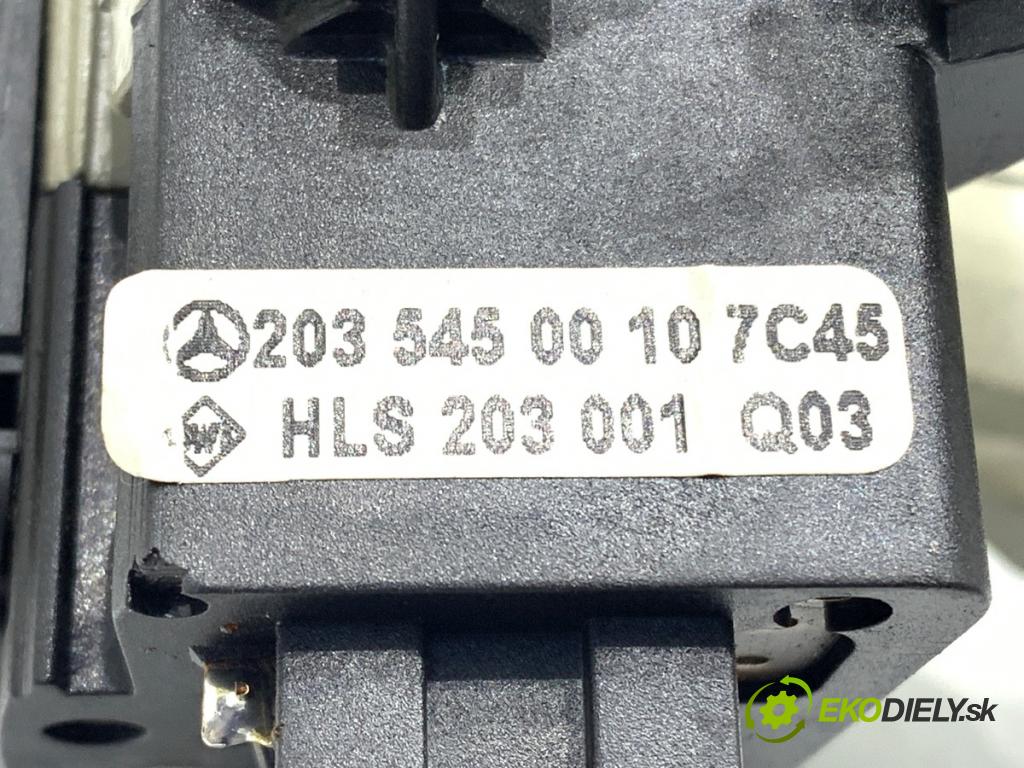 MERCEDES-BENZ W203 sedan 2001 120 kW C 200 Kompressor (203.045) 1998 Prepínač kombinovaný 2035450010 (Prepínacie páčky pod volantom)