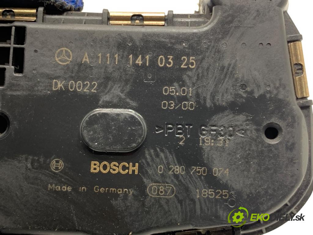 MERCEDES-BENZ W203 sedan 2001 120 kW C 200 Kompressor (203.045) 1998 Škrtiaca klapka A1111410325 (Škrtiaca klapka)
