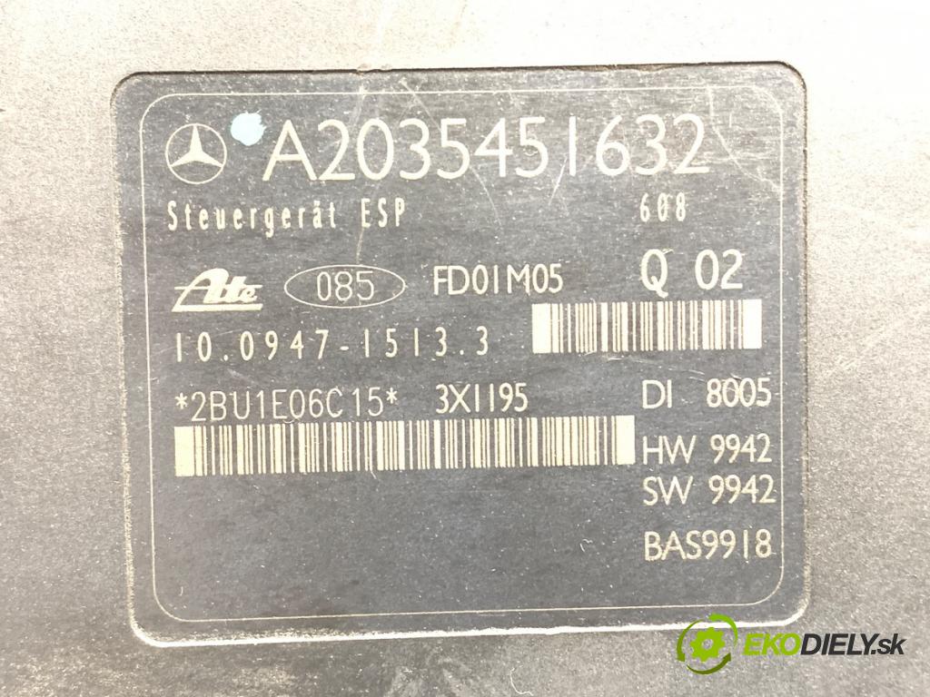 MERCEDES-BENZ W203 sedan 2001 120 kW C 200 Kompressor (203.045) 1998 Pumpa ABS 203545,1632 (Pumpa ABS)