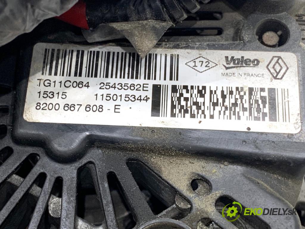 DACIA DUSTER SUV 2015 77 kW 1.6 16V 1598 Alternátor 8200667608E (Alternátor)