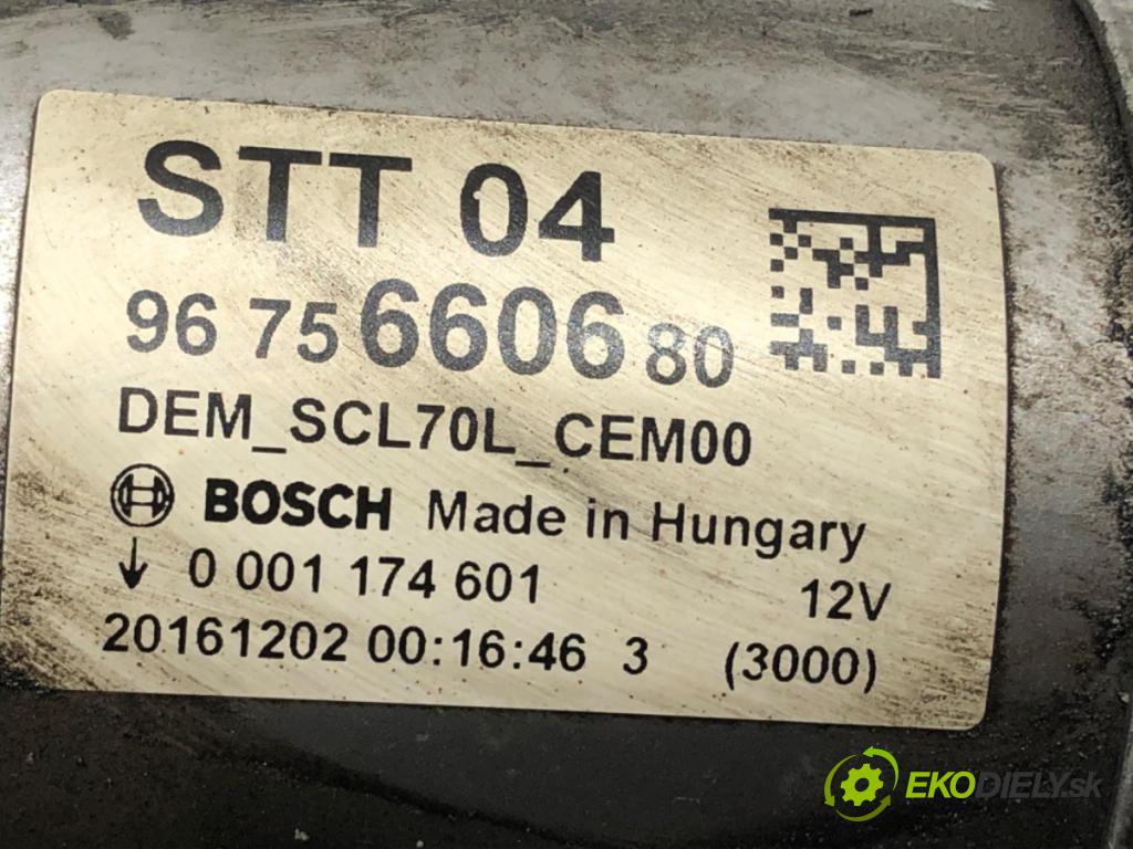 PEUGEOT 2008 I (CU_) 2013 - 2022    1.6 BlueHDi 100 73 kW [100 KM] olej napędowy 2015 - 2022  Štartér 9675660680 (Štartér)