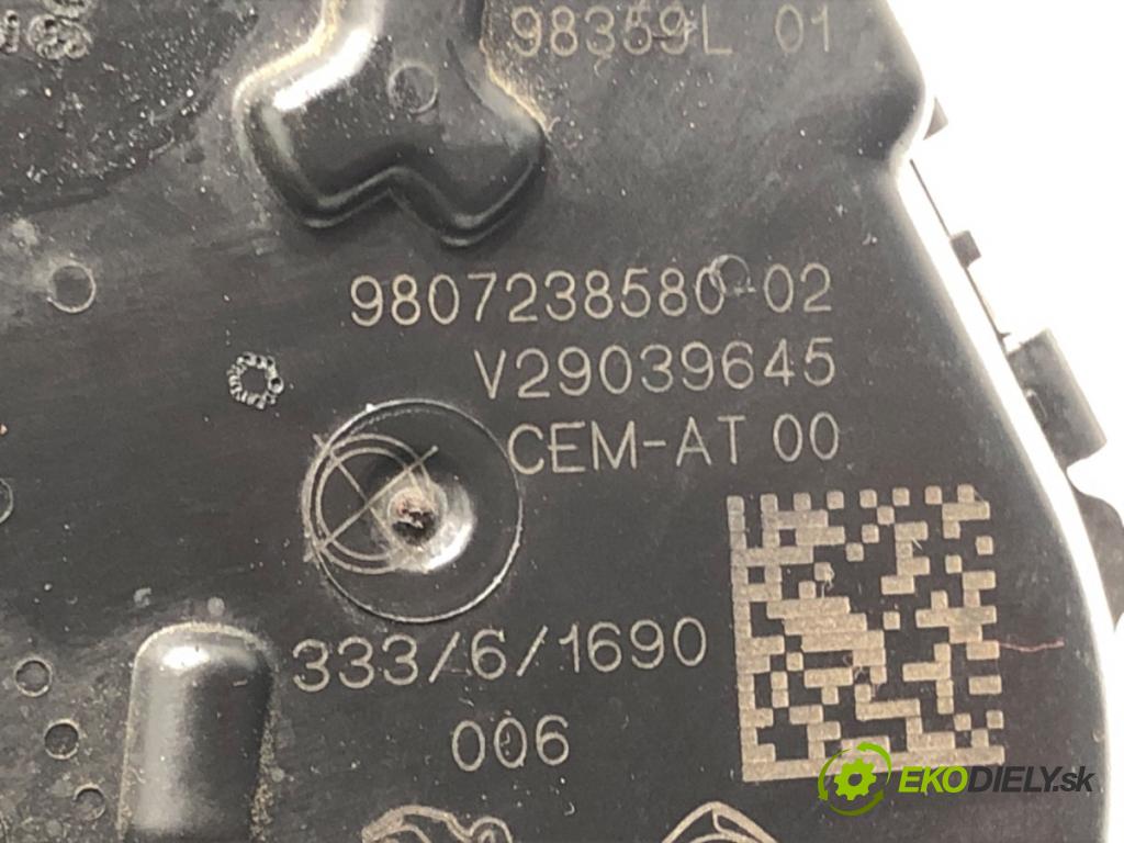 PEUGEOT 2008 I (CU_) 2013 - 2022    1.6 BlueHDi 100 73 kW [100 KM] olej napędowy 2015 - 2022  Škrtiaca klapka 9807238580 (Škrtiaca klapka)