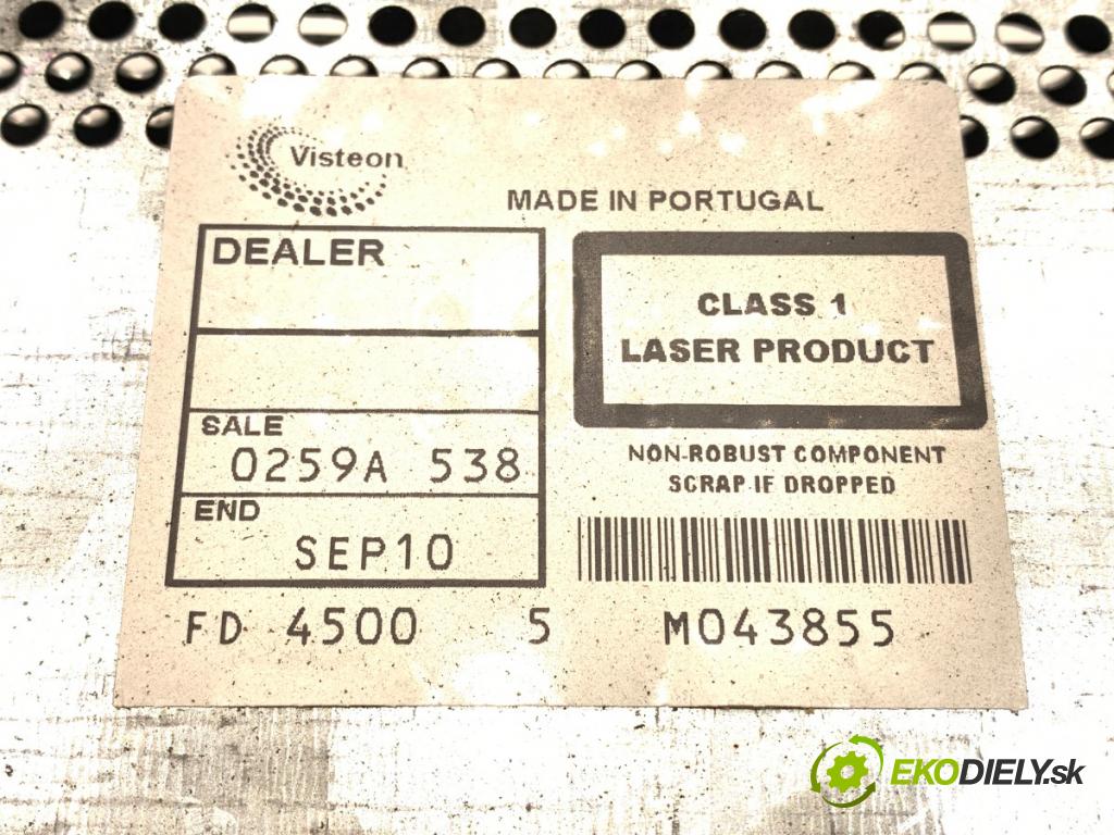 FORD FIESTA V (JH_, JD_) 2001 - 2014    1.4 TDCi 50 kW [68 KM] olej napędowy 2001 - 2008  RADIO 4S61-18C815-AB (Audio zariadenie)