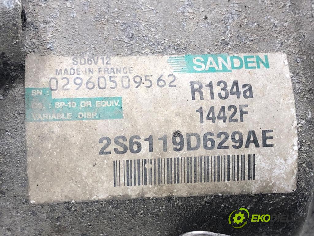 FORD FIESTA V (JH_, JD_) 2001 - 2014    1.4 TDCi 50 kW [68 KM] olej napędowy 2001 - 2008  Kompresor klimatizácie 2S6119D629AE (Kompresor klimatizácie)