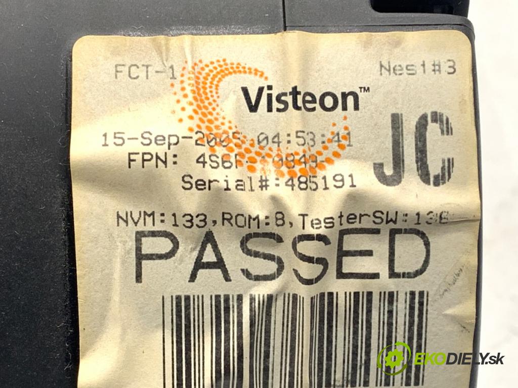 FORD FIESTA V (JH_, JD_) 2001 - 2014    1.4 TDCi 50 kW [68 KM] olej napędowy 2001 - 2008  Prístrojovka 4S6F-10849-JC (Prístrojová doska, displej)