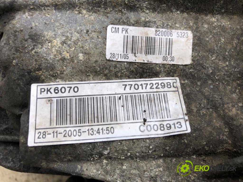 RENAULT MASTER II Autobus (JD) 1998 - 2022    2.5 dCi 120 84 kW [115 KM] olej napędowy 2001 - 2022  Prevodovka PK6070 (Prevodovka)