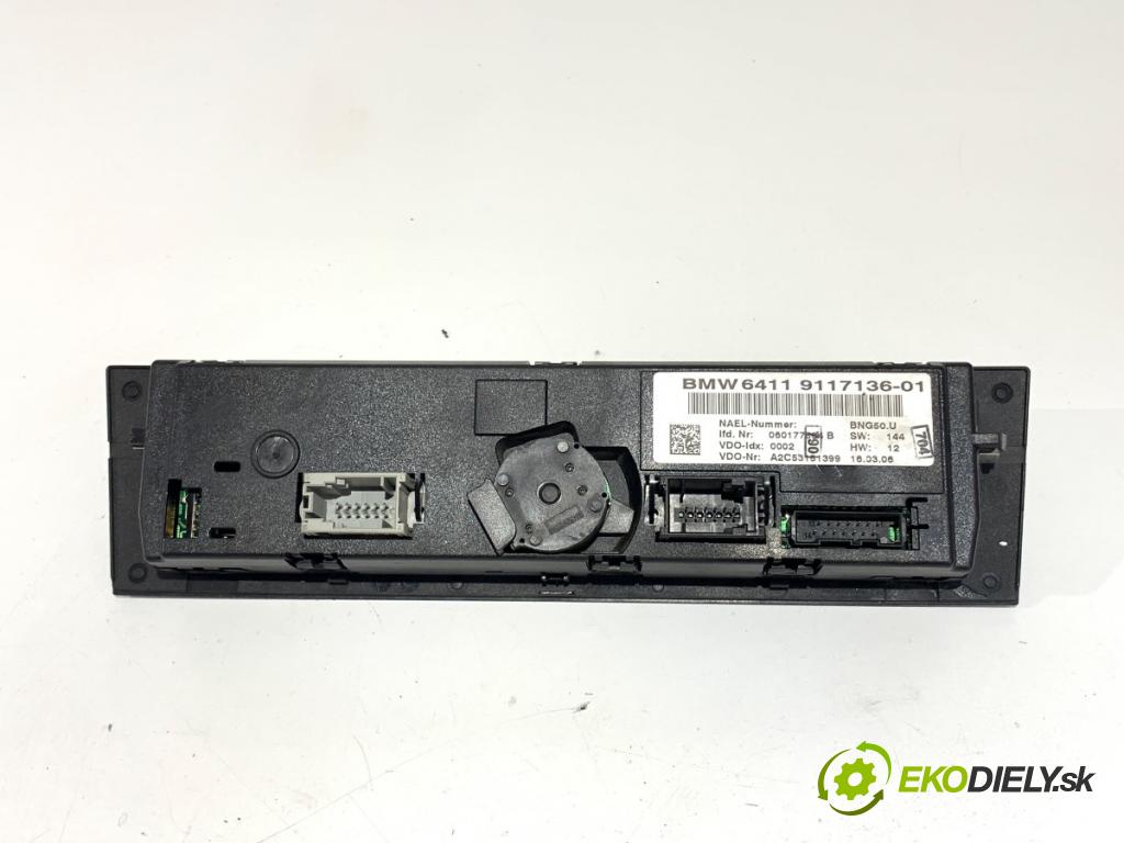 BMW E87 liftback 2006 120 kW 120 d 1995 Panel ovládania kúrenia 9117136 (Prepínacie páčky pod volantom)