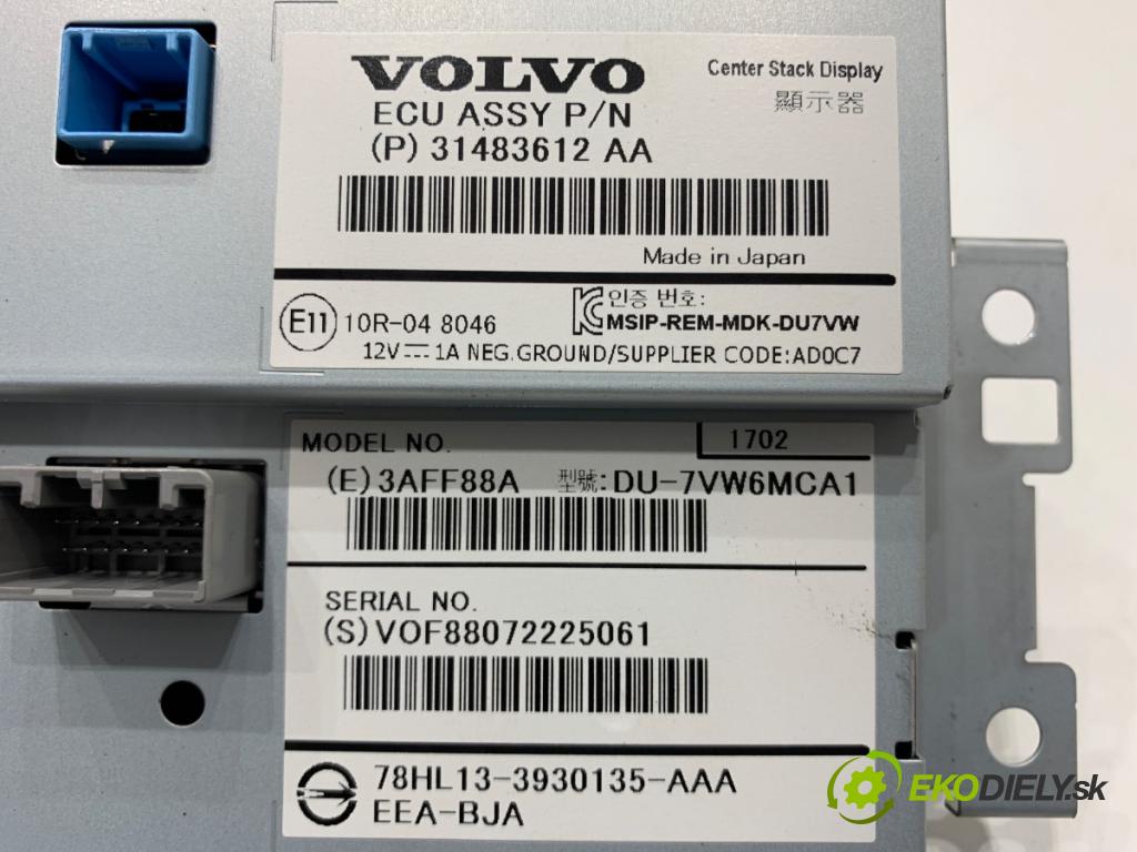 VOLVO XC60 I SUV 2017 110 kW D3 1969 Dislpej 31483612 (Prístrojová doska, displej)