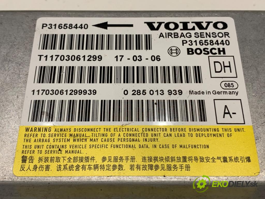VOLVO XC60 I SUV 2017 110 kW D3 1969 senzor airbag P31658440 (Snímač)