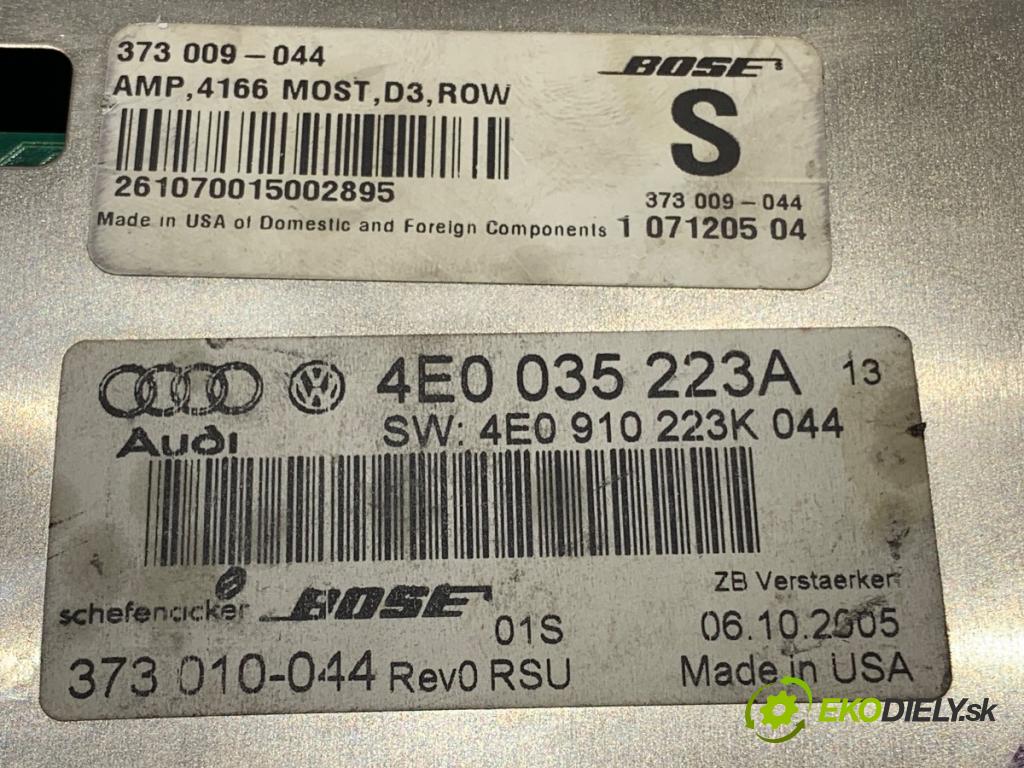 AUDI A8 D3 sedan 2003 202 kW 4.0 TDI quattro 3936 Zosilňovač 4E0035223A (Zosilňovač)