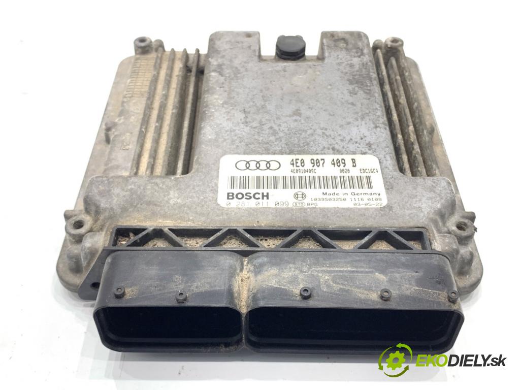 AUDI A8 D3 sedan 2003 202 kW 4.0 TDI quattro 3936 řídící jednotka motora 4E0907409B (Řídicí jednotka)