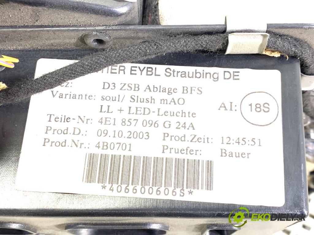 AUDI A8 D3 sedan 2003 202 kW 4.0 TDI quattro 3936 Priehradka, kastlík spolujazdca 4E1857096G (Priehradka (kastlík))