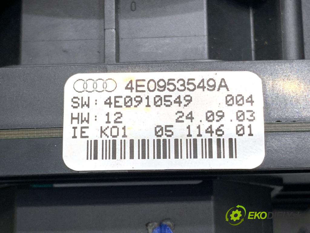 AUDI A8 D3 sedan 2003 202 kW 4.0 TDI quattro 3936 Prepínač kombinovaný 4E0953549A (Prepínacie páčky pod volantom)
