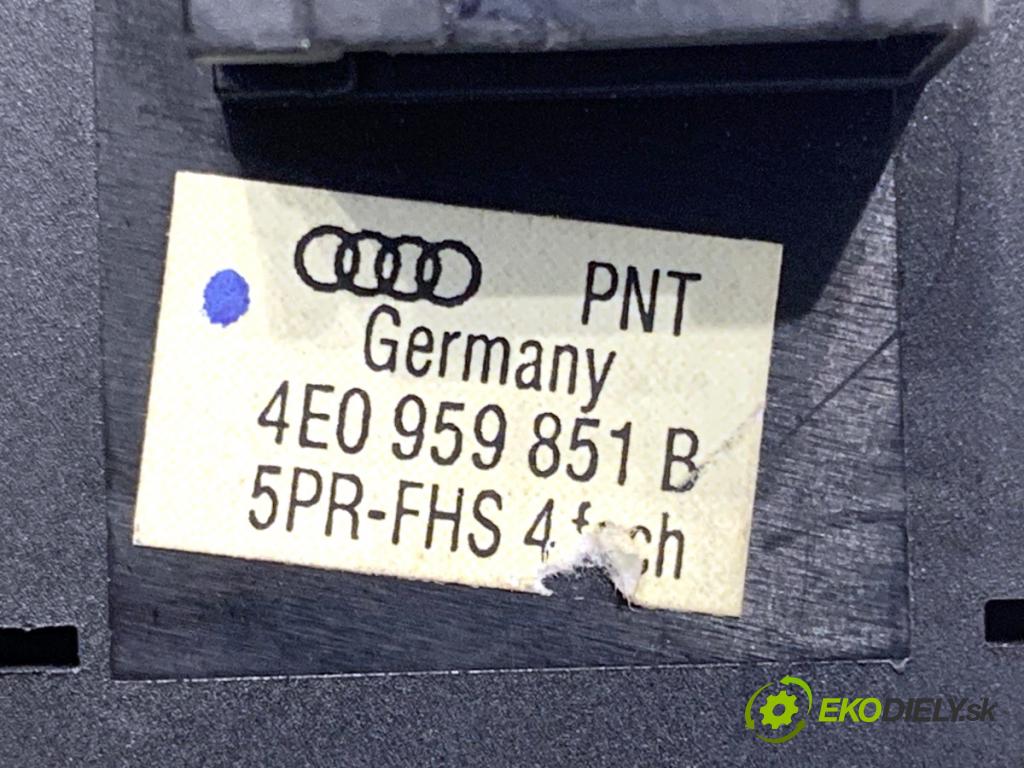 AUDI A8 D3 sedan 2003 202 kW 4.0 TDI quattro 3936 Prepínač okien 4E0959851B (Prepínacie páčky pod volantom)