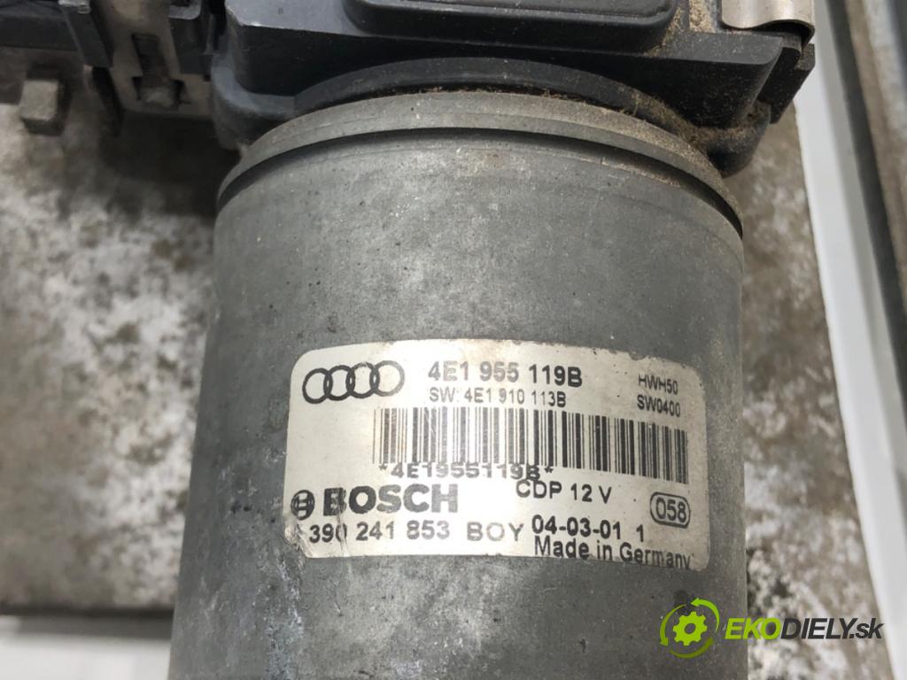 AUDI A8 D3 (4E2, 4E8) 2002 - 2010    4.0 TDI quattro 202 kW [275 KM] olej napędowy 2003 - 2005  Mechanizmus stieračov predný 4E1955603E (Motorček stieračov predný)