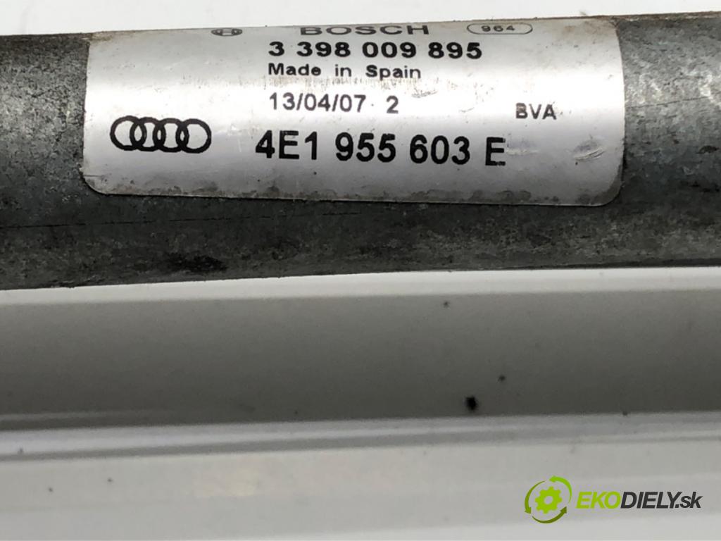 AUDI A8 D3 (4E2, 4E8) 2002 - 2010    4.0 TDI quattro 202 kW [275 KM] olej napędowy 2003 - 2005  Mechanizmus stieračov predný 4E1955603E (Motorček stieračov predný)
