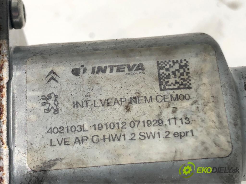 PEUGEOT PARTNER II Nadwozie pełne/minivan 2012 66 kW 1.6 HDi 1560 mechanismus okna levý přední část 402103L