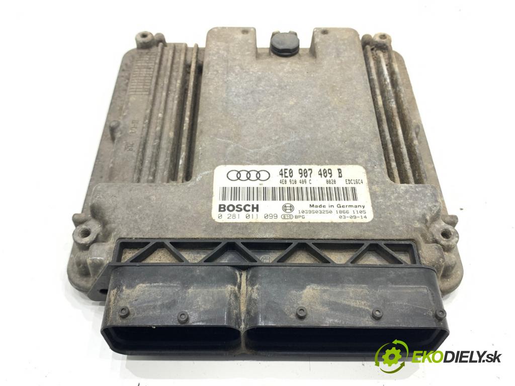 AUDI A8 D3 sedan 2003 202 kW 4.0 TDI quattro 3936 riadiaca jednotka Motor 4E0907409B (Riadiaca jednotka)