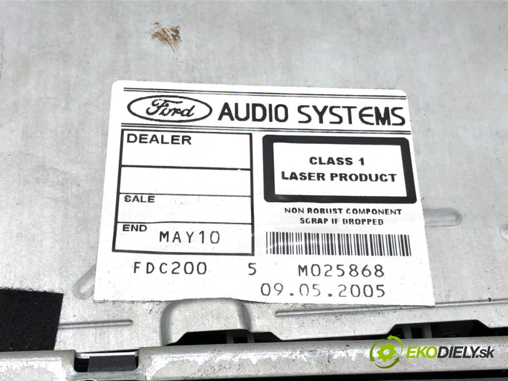 FORD FOCUS C-MAX nadwozie wielkoprzestrzenne (MPV) 2005 92 kW 1.8 1798 RADIO 4M5T-18C815-AE (Audio zariadenie)