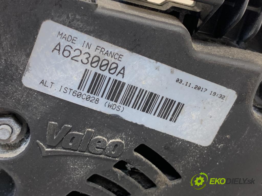 PEUGEOT PARTNER II Nadwozie pełne/minivan 2012 66 kW 1.6 HDi 1560 Alternátor A623000A (Alternátor)