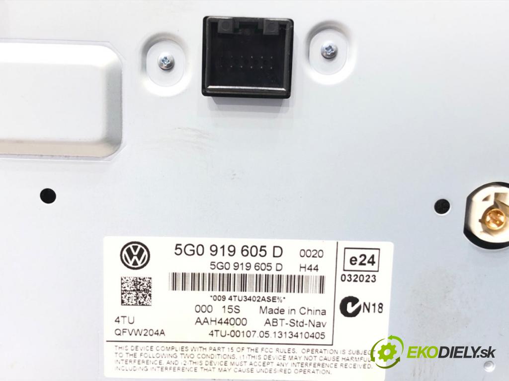 VW GOLF VII (5G1, BQ1, BE1, BE2) 2012 - 2022    1.2 TSI 77 kW [105 KM] benzyna 2012 - 2017  RADIO 5G0919605D (Audio zariadenie)