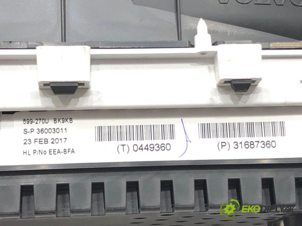 VOLVO XC60 I SUV 2017 110 kW D3 1969 Prístrojovka 31687360 (Prístrojová doska, displej)