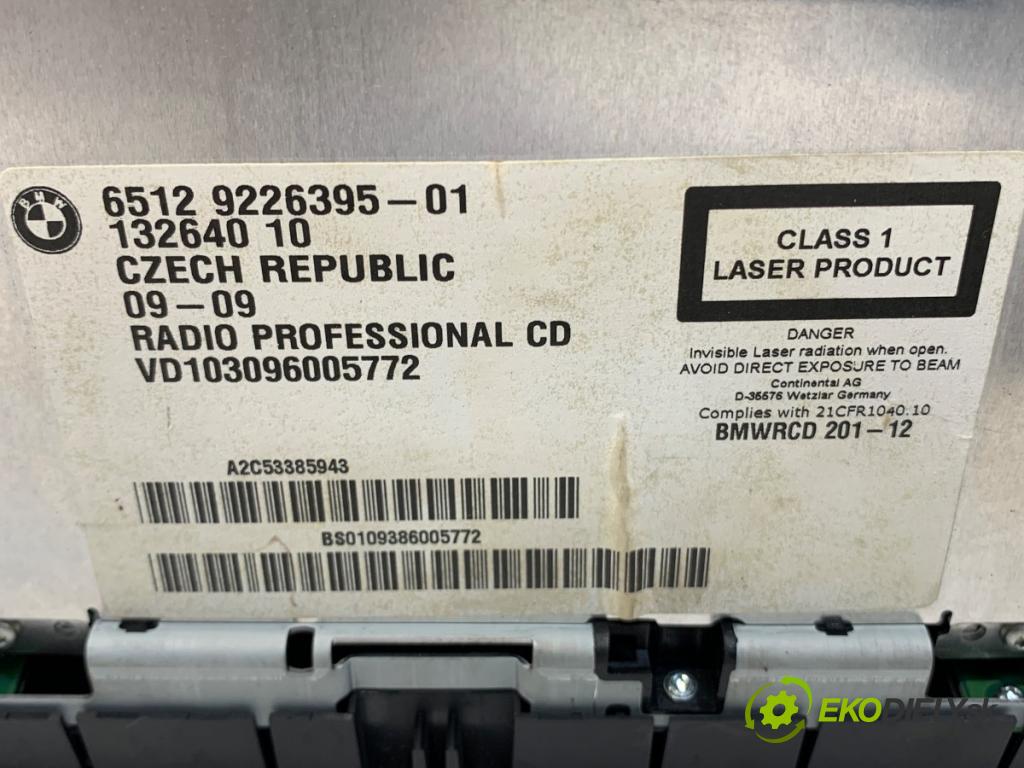 BMW 3 Touring (E91) 2004 - 2012    318 i 105 kW [143 KM] benzyna 2007 - 2012  RADIO 9226395 (Audio zariadenie)