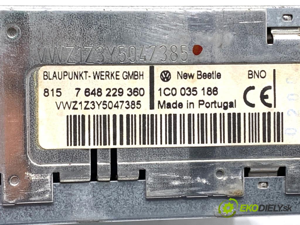 VW NEW BEETLE liftback 2000 66 kW 1.9 TDI 1896 RADIO 1C0035186 (Audio zařízení)