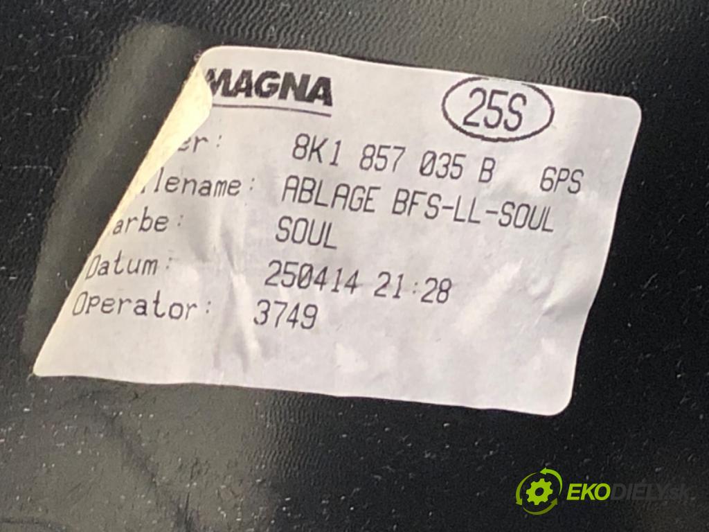 AUDI A4 B8 sedan 2014 140 kW 2.0 TDI 1968 Priehradka, kastlík spolujazdca 8K1857035B (Priehradka (kastlík))