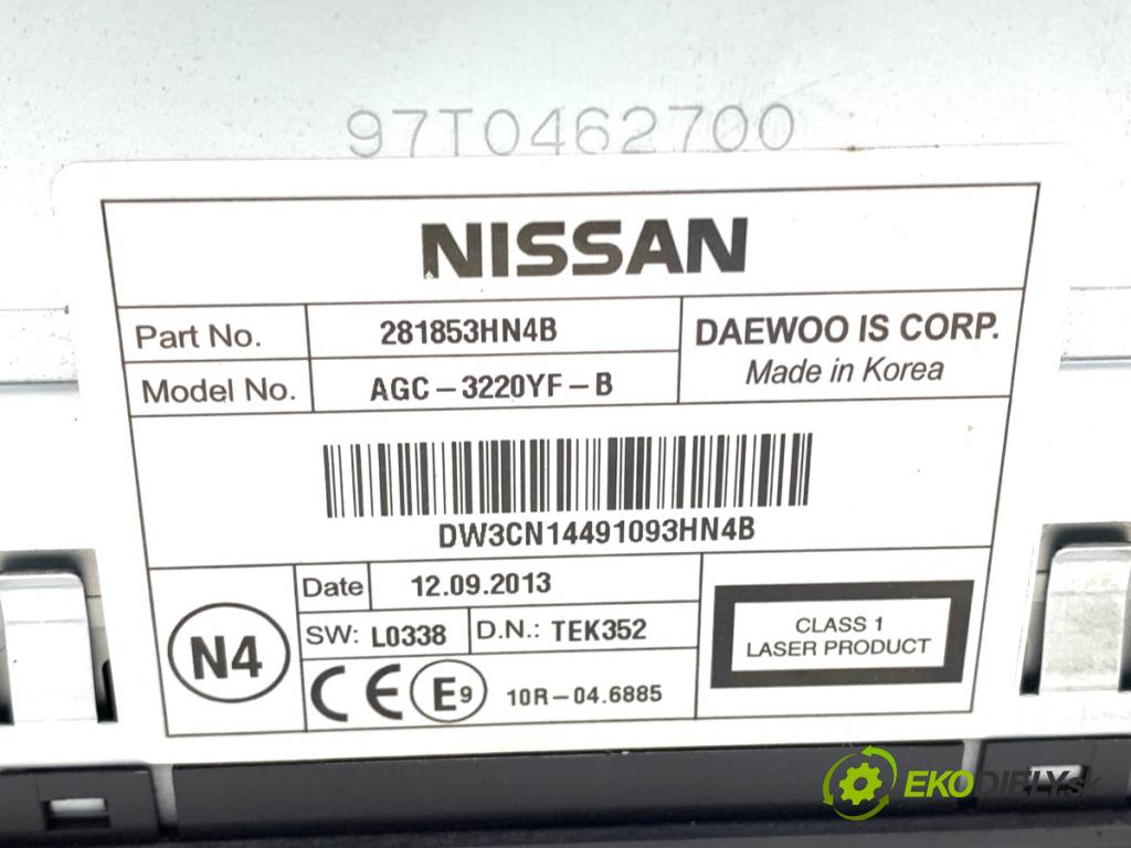 NISSAN MICRA K13 liftback 2014 59 kW 1.2 1198 RADIO 281853HN4B (Audio zariadenie)