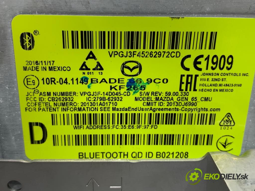 MAZDA 3 BM liftback 2016 121 kW 2.0 1998 Zosilňovač BADE669C0 (Zosilňovač)