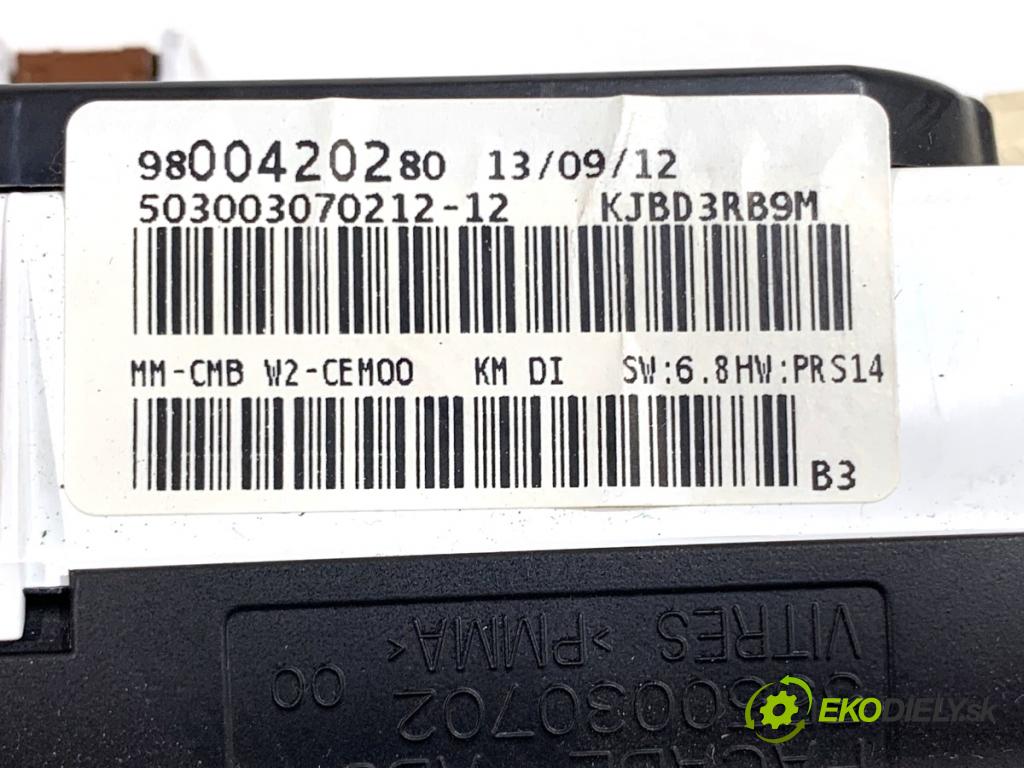 PEUGEOT 508 SW I Kombi 2012 100 kW 2.0 HDi 1997 Prístrojovka 9800420280 (Prístrojová doska, displej)