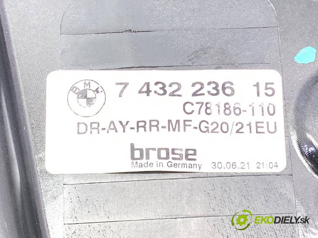 BMW G21 Kombi 2021 190 kW 330 i 1998 mechanismus okna pravý zadní část 743223615