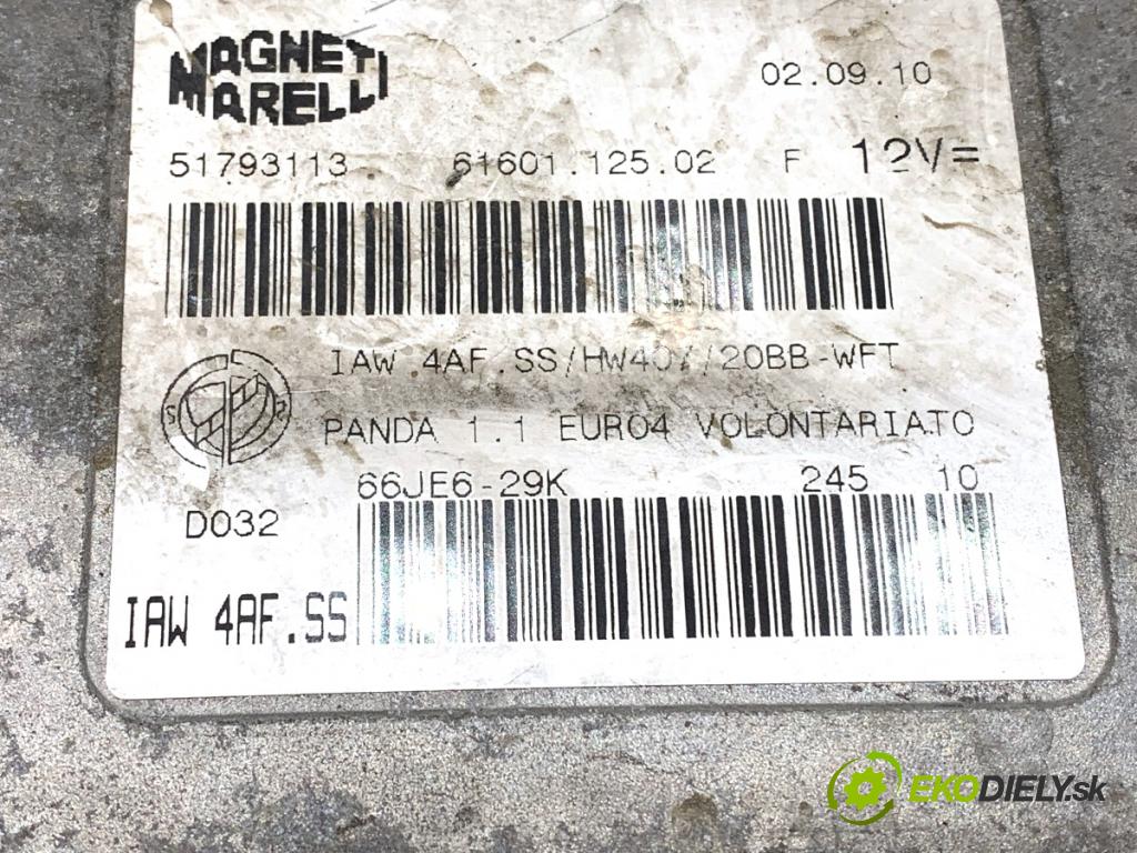 FIAT PANDA II liftback 2010 40 kW 1.1 (169.AXA1A) 1108 riadiaca jednotka Motor 51793113 (Riadiaca jednotka)
