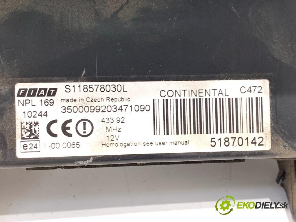 FIAT PANDA II liftback 2010 40 kW 1.1 (169.AXA1A) 1108 Modul BSI S118578030L (Poistková skrinka)