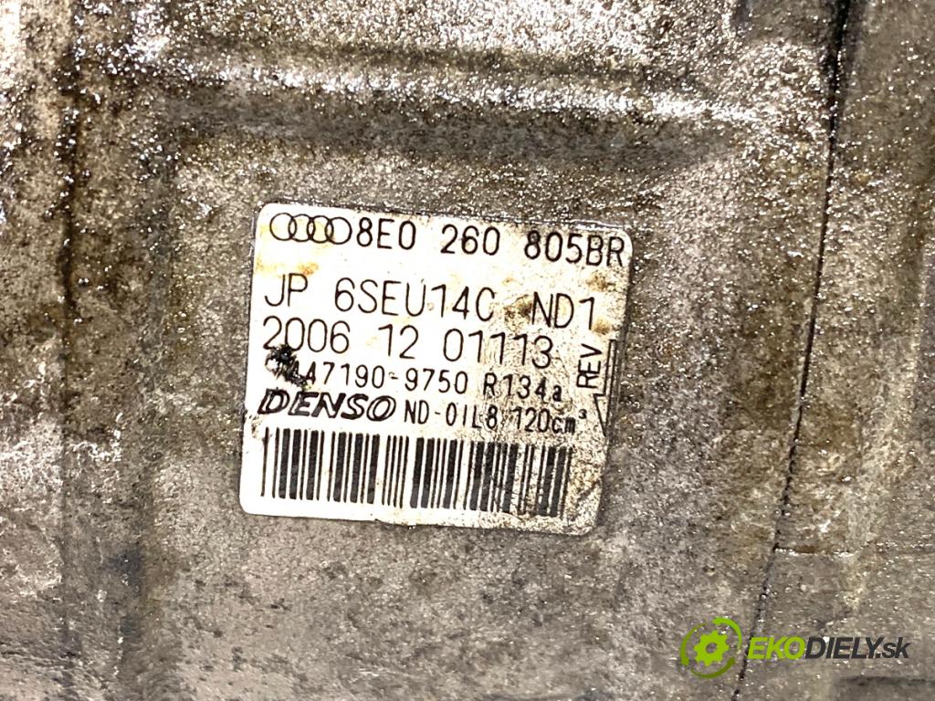AUDI A4 B7 Kombi 2007 125 kW 2.0 TDI quattro 1968 kompresor klimatizace 8E0260805BR (Kompresory)