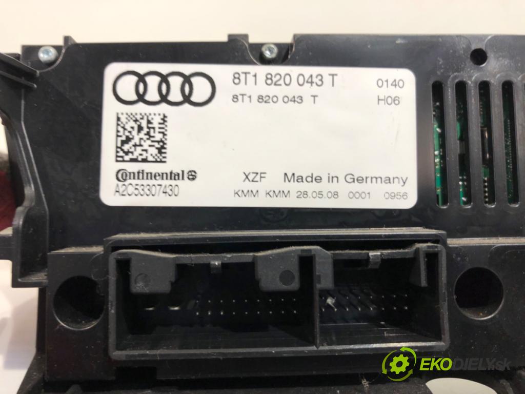 AUDI A4 B8 Kombi 2008 105 kW 2.0 TDI 1968 Panel ovládania kúrenia 8T1820043T (Prepínacie páčky pod volantom)