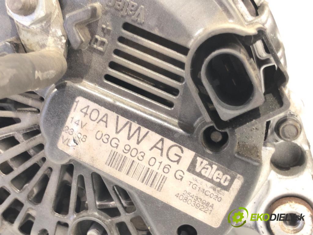AUDI A4 B8 Kombi 2008 105 kW 2.0 TDI 1968 Alternátor 03G903016G (Alternátor)