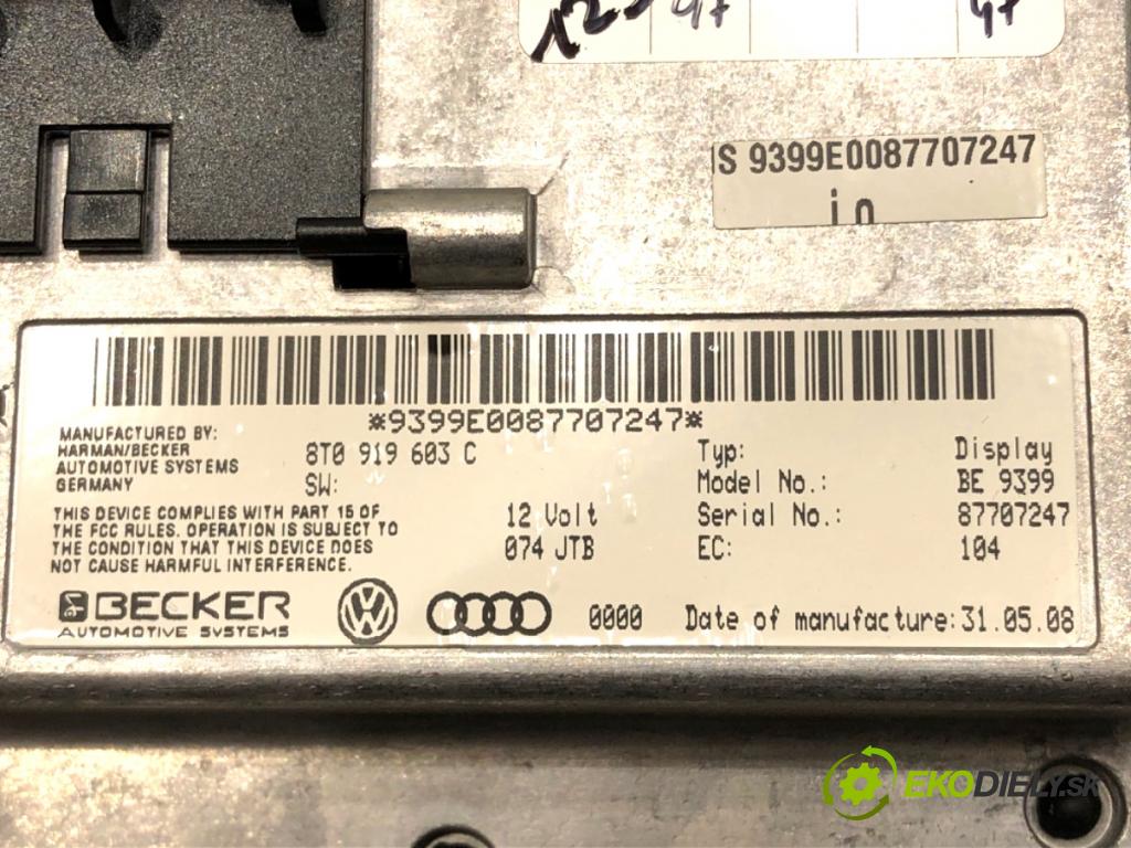 AUDI A4 B8 Kombi 2008 105 kW 2.0 TDI 1968 Dislpej 8T0919603C (Prístrojová doska, displej)