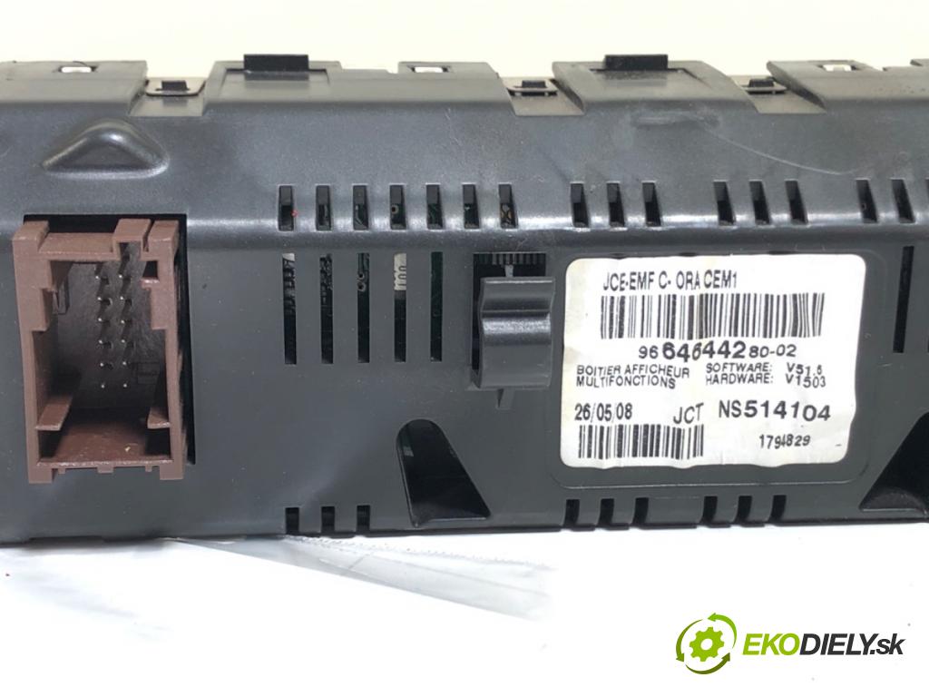 CITROEN C5 III sedan 2008 80 kW 1.6 HDi 110 1560 Dislpej 9664644280 (Prístrojová doska, displej)