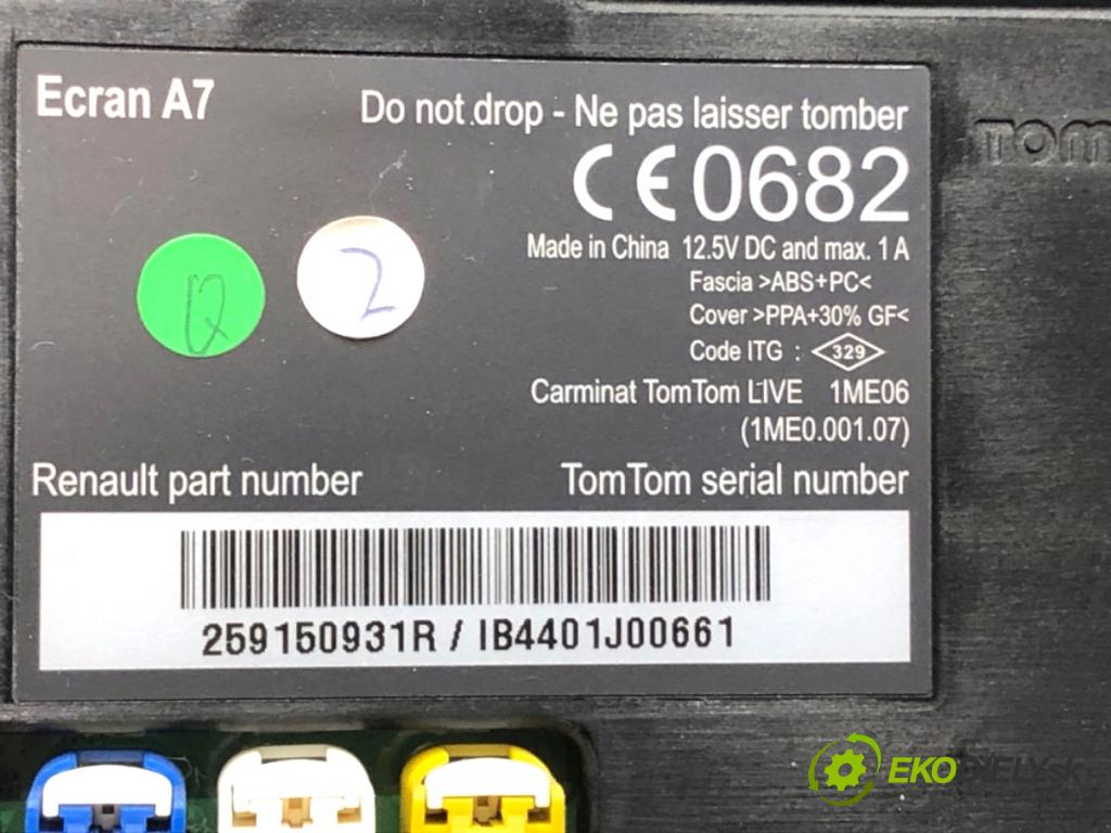 RENAULT MEGANE III nadwozie zamknięte / kombi 2012 81 kW 1.5 dCi 1461 Dislpej 259150931R (Prístrojová doska)