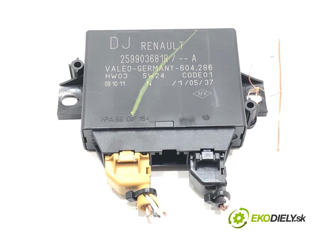 RENAULT MEGANE III nadwozie zamknięte / kombi 2012 81 kW 1.5 dCi 1461 Modul PDC 259903681R (Riadiaca jednotka ostatné)