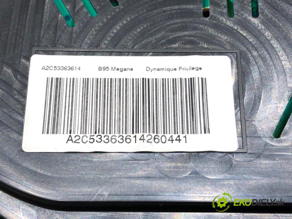 RENAULT MEGANE III nadwozie zamknięte / kombi 2012 81 kW 1.5 dCi 1461 Prístrojovka 248100342R (Prístrojová doska)