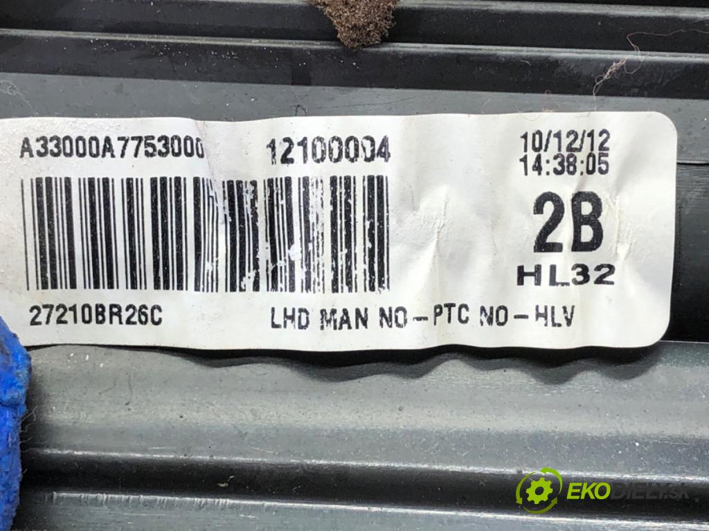 NISSAN QASHQAI J10 SUV 2012 86 kW 1.6 LPG 1598 topné těleso radiátor topení komplet KOMBAJN  (Radiátory topení)