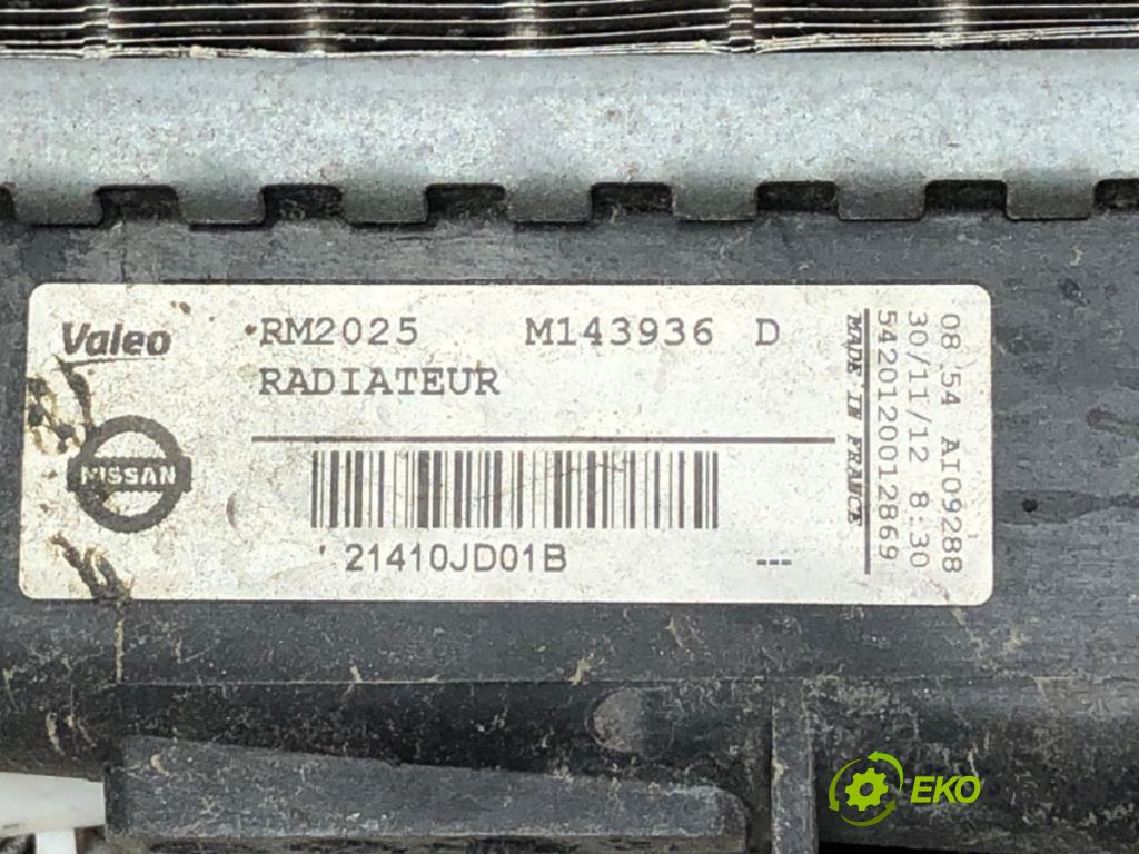 NISSAN QASHQAI J10 SUV 2012 86 kW 1.6 LPG 1598 chladič vody 21410JD01B (Chladiče vody)