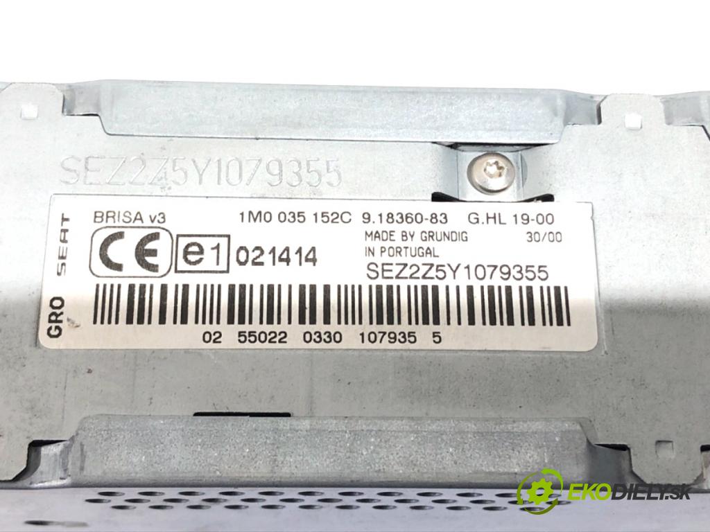 SEAT TOLEDO II sedan 2001 55 kW 1.4 16V 1390 RADIO 1M0035152C (Audio zariadenie)